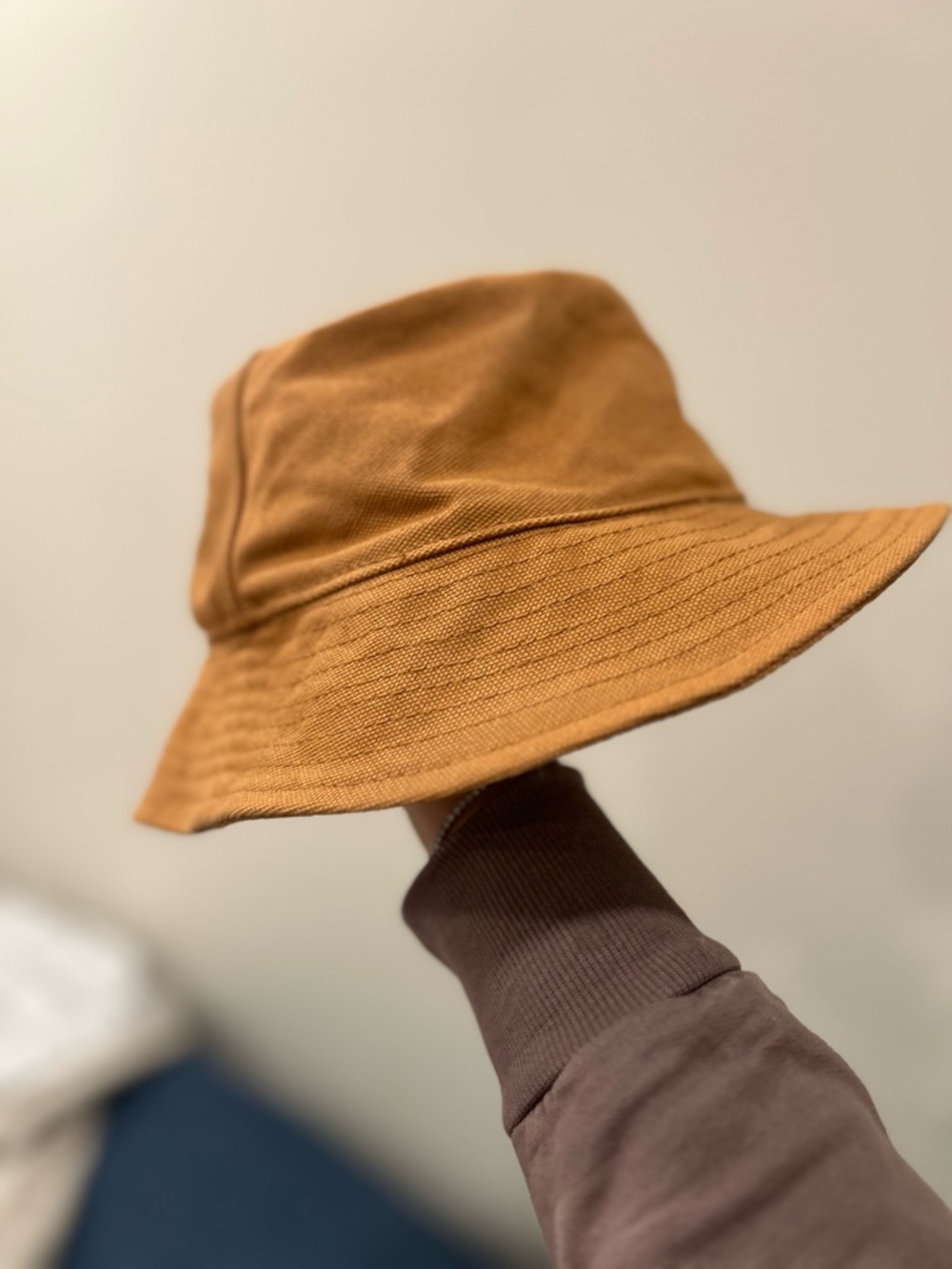 Madewell Mustard Cotton Bucket Hat - Picture 2 of 3